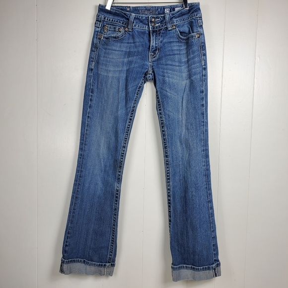 Miss  Me rhinestone bling studded bootcut JP5011-3 jeans size 29 - Picture 8 of 16